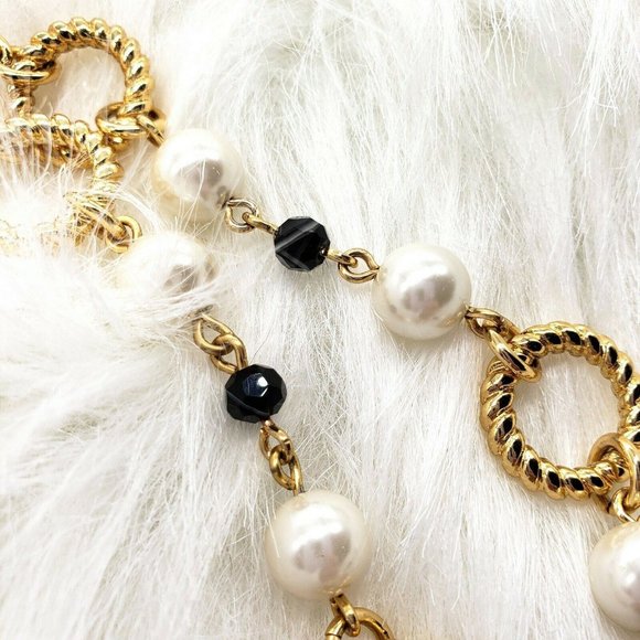 Talbots Single Strand Pearl White Necklace 40" - Picture 5 of 11